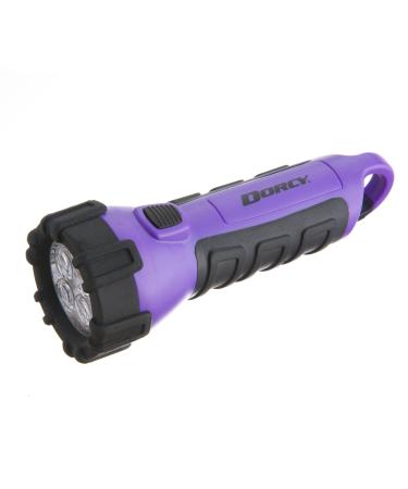 Dorcy 55 Lumen Floating Waterproof LED Flashlight with Carabineer Clip Dorcy, Purple (41-2508) Purple Flashlight