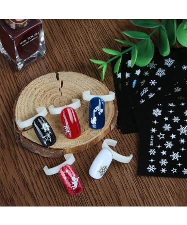 Naler 12 Sheets Nail Art Sticker Christmas Snowflakes Angel Cupid Graphic Stickers Decals for Nail Toe Art Design Decoration Costume - Buy Online on GoSupps.com