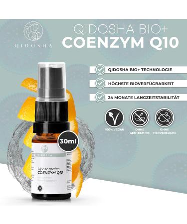 Qidosha Coenzyme Q10 Bio+ Mouth Spray | Vegan & Highly Bioavailable | Natural Orange Taste | 30 ml (1 Pack) - Buy Online on GoSupps.com