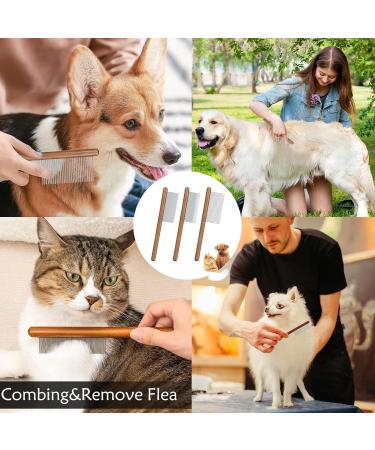 3 Pieces Flea Comb Flea Comb for Dogs Cat Comb Tear Stain Removal Cat Comb for Grooming and Dehairing Face and Paws Tooth Comb Grooming Set Remove Float Hair Tear Marks Tick Removal Tool (White) - Buy Online on GoSupps.com