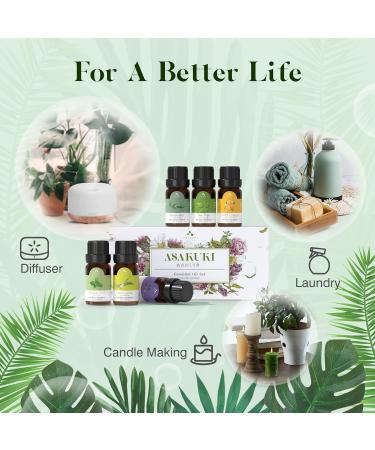 Asakuki 500ml Aroma Diffuser with 6 Essential Oils | Humidifier Timer Auto Shut-off & 7 LED Colors - Enhance Your Home with Fragrance - Buy Online on GoSupps.com