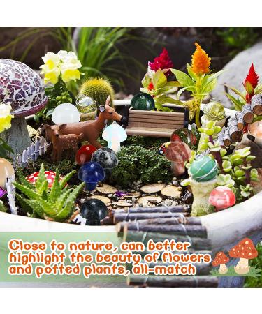 20 Piece Crystal Mushroom Sculpture Decor - Handcrafted Mini Mushroom Crystals for DIY Meditation Garden and Home Decoration - Buy Online on GoSupps.com