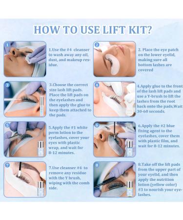 4 in 1 Lash & Brow Lift Color Kit - Professional Eyelash & Brow Lamination - DIY Curling Perming Tools for Salon & Home Use (Black - Buy Online on GoSupps.com