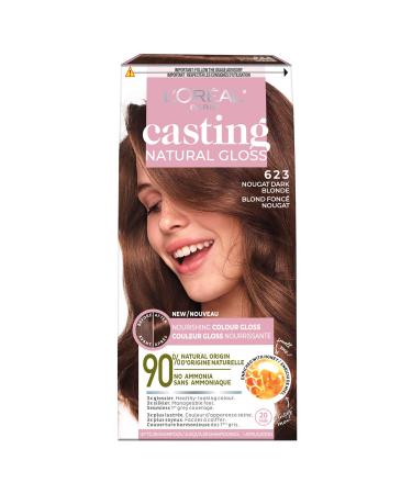 L Or al Paris Casting Natural Gloss Hair Color 623 Nougat Dark Blonde High Shine Hair Gloss Hair Dye 1 EA