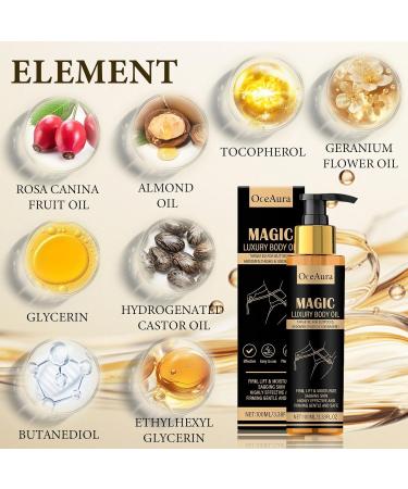 Dongcill Magic Body Life Magic Body Strafting Oil Glow Remedy Oil body firming massage oil nongreasy nonsticky body oil for all skin types for smooth and firm skin 100 ml - Buy Online on GoSupps.com