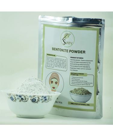 SVATV Bentonite Clay Powder Natural Face Packs and Face Mask Formulations Nourishes Exfoliants Soft & Glowing Skin and Detoxifies Face Mask Skin Care - 227g - Buy Online on GoSupps.com