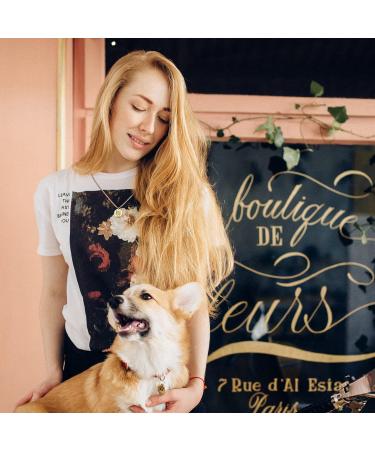 Memediy Personalized Pet Portrait Necklace - Custom Engraved Dog/Cat Remembrance Gifts in Gold | Perfect Pet Loss Gifts for Animal Lovers - Buy Online on GoSupps.com