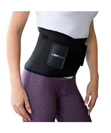 RiptGear Lumbar Support Brace for Men and Women - Back Pain Relief and Lower Back Support - Black Large (1 Pack) - Buy Online on GoSupps.com