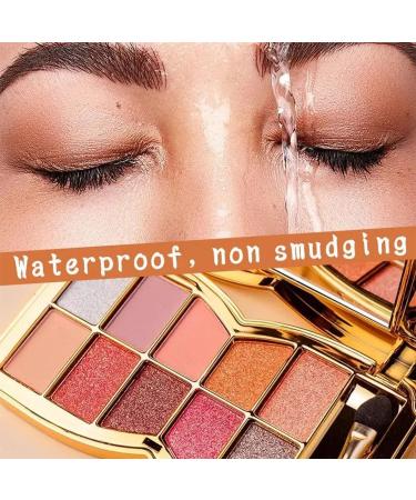 10 Colors Sparkle Shimmer Eyeshadow Palette Gold Eyeshadow Shimmer Makeup Palette Highly Pigmented Long Lasting Makeup Set Eye Shadow Palette Makeup 03 - Buy Online on GoSupps.com