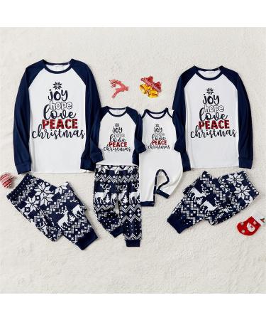 PatPat Family Matching Christmas Pajamas Set - Tree Snowflake & Letters Print | Blue | Kids 2-3 Years | Xmas Outfits - Buy Online on GoSupps.com