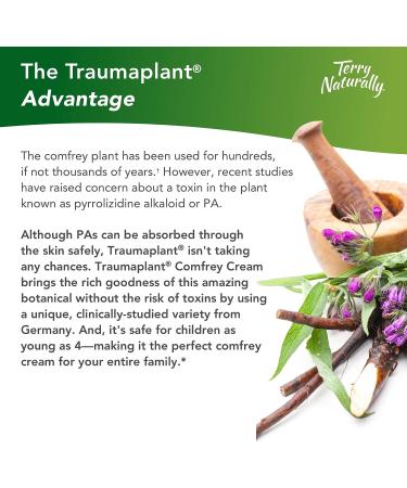 Terry Naturally Traumaplant Comfrey Cream 1.76 oz - Non-Staining, Botanical Formula Free of Harmful Chemicals - External Use Only - Buy Online on GoSupps.com
