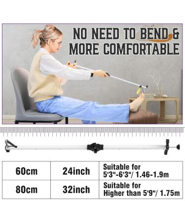 24 Foldable Long Handle Toenail Clippers with Magnifying Glass - Easy Reach Tool for Seniors Obese & Pregnant Women - 60CM Bending-Free Solution - Buy Online on GoSupps.com