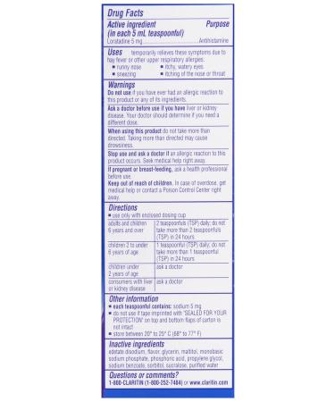 Claritin Kids Allergy Grape Cough Syrup 4 oz - Fast Relief for Children's Allergies | Shop Internationally - Buy Online on GoSupps.com