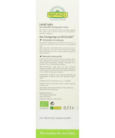 Buy Rapunzel Organic Linseed Oil 500g - Premium Quality Native & International Shipping - Buy Online on GoSupps.com