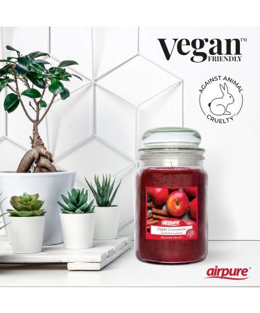 AIRPURE Large Candle Scented Apple Cinnamon Fragrance 18oz Jar 120 Hour Ornamental Candles Fill The Room with a Warm and Homey Fragrance for The Bedroom Bathroom Family Room or Office - Buy Online on GoSupps.com