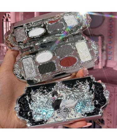 6 Colors Swan Ballet Series Eyeshadow Palette Shimmer Matte Eyeshadow Palette Swan Ballet Eyeshadow Flower-knows New Swan Ballet Collection (White) - Buy Online on GoSupps.com