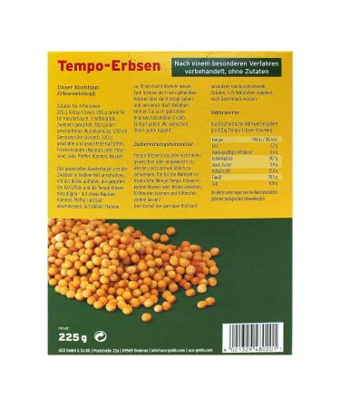 Buy 2-Pack Tempo Yellow Peas (2 x 225g) - Quick & Easy 4-5 Portions Dish | Dried Peas for International Shipping - Buy Online on GoSupps.com