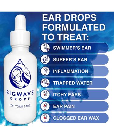 BigWave Drops - Ear Drops for Swimmer's Ear Discomfort - Healing, Drying, & Soothing Properties - Ideal for Water Athletes - Anti-Inflammatory Formula - Buy Online on GoSupps.com