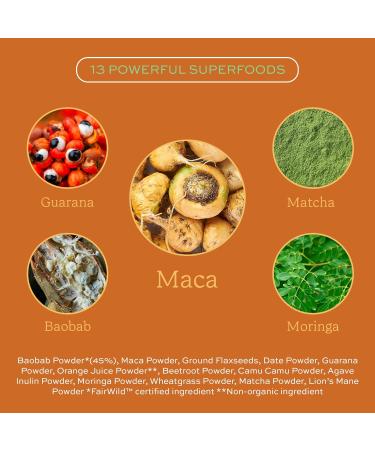 Aduna Organic Energy Superfood Blend | 100% Natural Stir-in Blend With 10+ Superfoods for Natural Energy Focus & Reduced Tiredness | Vegan Powder for Yogurt Juices & Smoothies | 250g Energy 8.82 Ounce (Pack of 1) - Buy Online on GoSupps.com