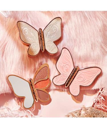 FashionCha 6 Colors Butterfly Eyeshadow Eye Makeup Eye Shadows for Mother Wife Shiny Makeup Highly Pigmented Pressed Red Rose - Buy Online on GoSupps.com