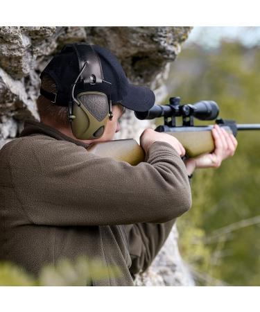 awesafe Electronic Shooting Earmuffs Ear Hearing Protection Headphones for Shooter Noise Reduction Sound Amplification Army Green - Buy Online on GoSupps.com