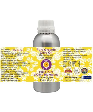 Deve Herbes Pure Organic Olive Oil 630ml - Cold Pressed Extra Virgin Olive Oil for Cooking & Beauty - Buy Online on GoSupps.com
