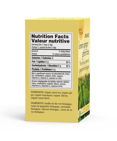 Uncle Lee's Organic Lemon Ginger Green Tea - 100% Natural, 4 Pack (18 Tea Bags) - Fresh Flavor for Hot or Iced Tea - Buy Online on GoSupps.com