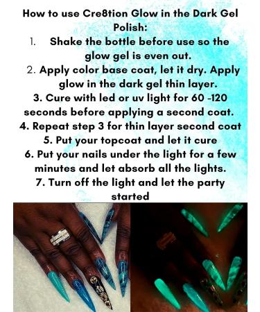 Glow in The Dark Soak Off Top Coat Gel Polish - For Nail Art with UV Lamp - Cre8tion - Buy Online on GoSupps.com