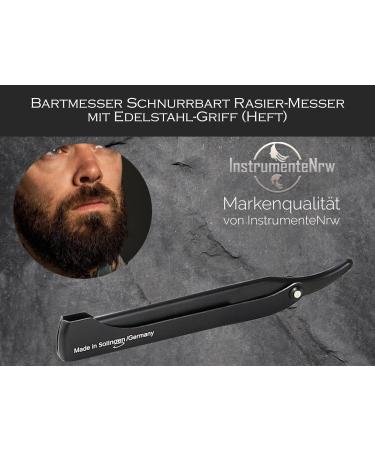 Solingen Razor Shaving Set for Men | Interchangeable Blades | Made in Germany | Premium Beard Care Knife | Perfect Wet Shave in Black - Buy Online on GoSupps.com