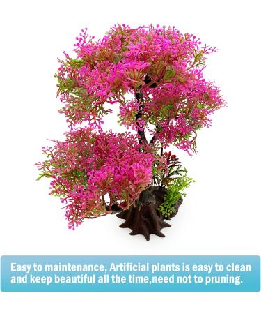 MiukingPet Artificial Aquatic Plants - Pink Fish Tank Decor for Office and Home Aquariums - Buy Online on GoSupps.com