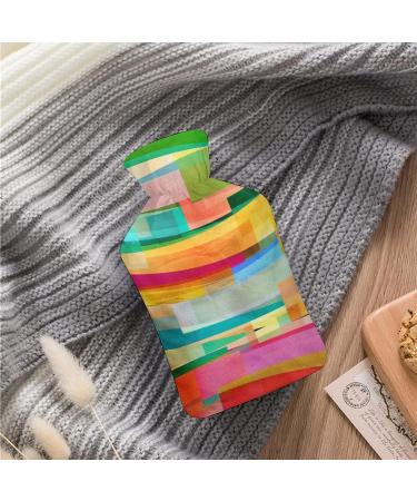 Color Hot Water Bottle with Plush Cover - Bed Warmer for Adults & Children - 26.5x15.3cm - International Shipping Available - Buy Online on GoSupps.com