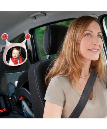 Benbat Oly Active Baby Car Mirror - Shatter-Proof, Rear Facing Infant Mirror with Remote Control - Beige - Buy Online on GoSupps.com