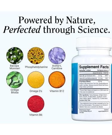 Nootropic Brain Supplements for Memory and Focus Brain Health Supplements for Adults with NanoCap Technology Phosphatidylserine Bacopa Ginkgo Biloba Omega 3 B6 B12 60 Softgels by Greedy  - Buy Online on GoSupps.com