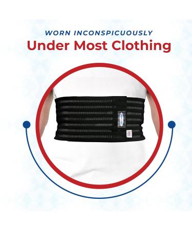 Buy ITA-MED Breathable Elastic Rib Brace for Men | Compression Support for Ribs | Made in USA | Small Size (Black) - Ideal for Broken Cracked Dislocated Ribs - Buy Online on GoSupps.com