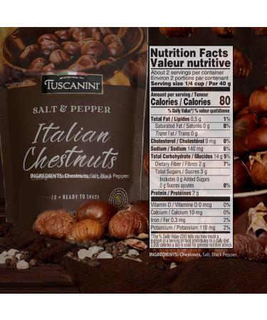 Tuscanini Premium Italian Chestnuts 3.5oz (3 Pack) | Roasted & Ready to Eat | High Fiber & Antioxidants | Product of Italy | Certified Kosher - Buy Online on GoSupps.com