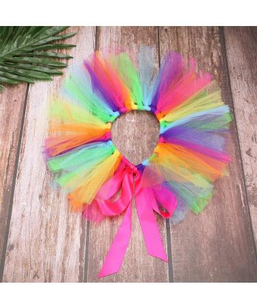 VILLCASE 1pc Pet Dog Rainbow Color Party Gauze Dress Beautiful Gauze Skirt Festive Mesh Tutu Skirt (Colorful)- Pet Dog Supplies - Buy Online on GoSupps.com