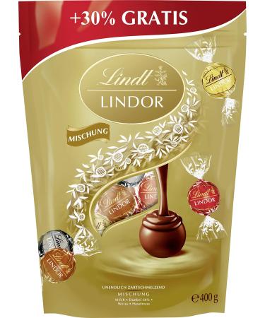 Lindt chocolate lindor balls mix399g |Approx. 30 chocolate balls of full milk white and dark chocolate with a delicate melting filling |Praline gift |Chocolate gift - Buy Online on GoSupps.com