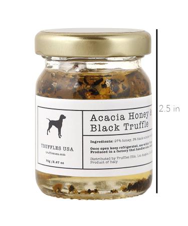 TRUFFLES USA Acacia Truffle Honey 2.47oz 70g - Imported from Italy | Specialty Truffle Jar | Vegetarian and Gluten Free - Buy Online on GoSupps.com