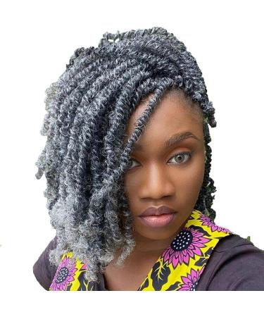 10 Inch Pre-twisted Grey Passion Twist Crochet Hair (Pack of 7) - Short Soft Pre-looped Braids for Black Women - Buy Online on GoSupps.com