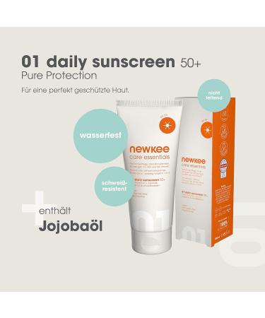 Newkee Sunscreen SPF 50+ (100ml) - Waterproof Vegan & Perfume-Free Sun Protection by Manuel Neuer & Angelique Kerber - Buy Online on GoSupps.com