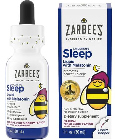Zarbee's Childrens Sleep Liquid with Melatonin For Children 3 Years + Natural Berry Flavor 1 fl oz (30 ml) - Buy Online on GoSupps.com