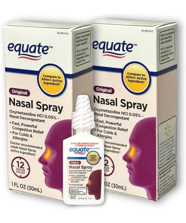 Nasal Spray Decongestant- Original 12 Hour Max Strength 1.0 Fluid Ounce (Pack of 2) Boxed by Fusion Shop Store - Buy Online on GoSupps.com