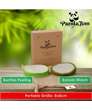 Pandatom 8 Washable Smink Pads | Reusable Zero Waste Makeup Remover | Cotton & Bamboo with Slip Glove | Eco-Friendly Unscented 8 Pack - Buy Online on GoSupps.com