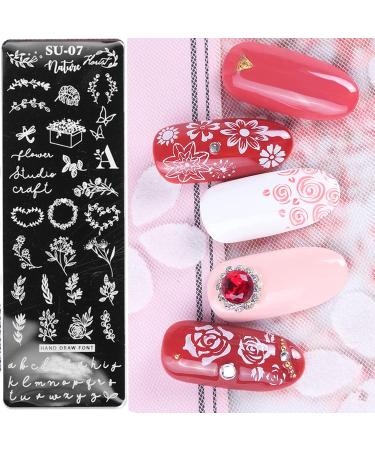 Luvadeyo Nail Stamping Plates Set - 6 Art Stencils with Transparent Stamp & Scraper | Perfect Nail Art Tool for Women & Girls - International Shipping Available - Buy Online on GoSupps.com