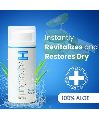 HydroCurl Hair Styling Cream - Define Curls Control Frizz & Nourish with Organic Aloe Vera | Long-Lasting Silky & Vibrant Hair - HD-STL-CRM - Buy Online on GoSupps.com