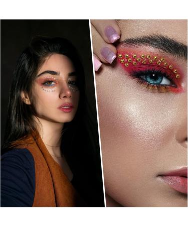 10 Sheets Face Stickers Self-Adhesive Face Diamonds Face Crystal Stick on Rhinestones for Makeup Pearl Stickers for Face Eye Body Nail Festival Party (Assorted Styles) - Buy Online on GoSupps.com