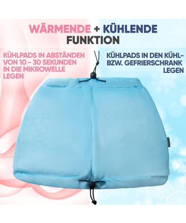 IceHOF Cooling Cap - 4 Cooling Packs 3D Mask with Hair Opening Removable Cooling Gel Hat for Chemo Therapy Migraine & Headache Relief - Blue - Buy Online on GoSupps.com