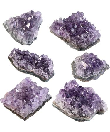 Nupuyai Natural Amethyst Druse Rough Stone | Irregular Crystal Cluster for Reiki Healing & Home Decoration - Buy Online on GoSupps.com