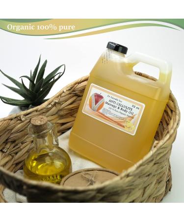 Dr Adorable Organic Anti-Cellulite Body Massage Oil - Firming Essential & Carrier Oils Blend - 32 oz - International Shipping Available - Buy Online on GoSupps.com