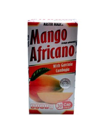 Mango Africano Master Magic African Mango Reinforced 30 Capsules 500 milligrams Natural Weight Loss Dietary Supplement.